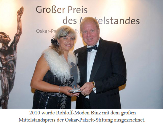 Auszeichnung Mittelstandspreis Rohloff-Moden